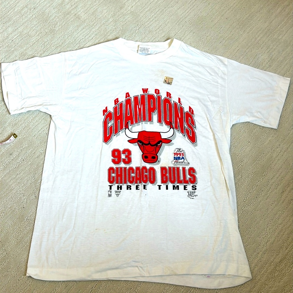Vintage Chicago Bulls 1998 Championship T Shirt True Fan single stitch size L